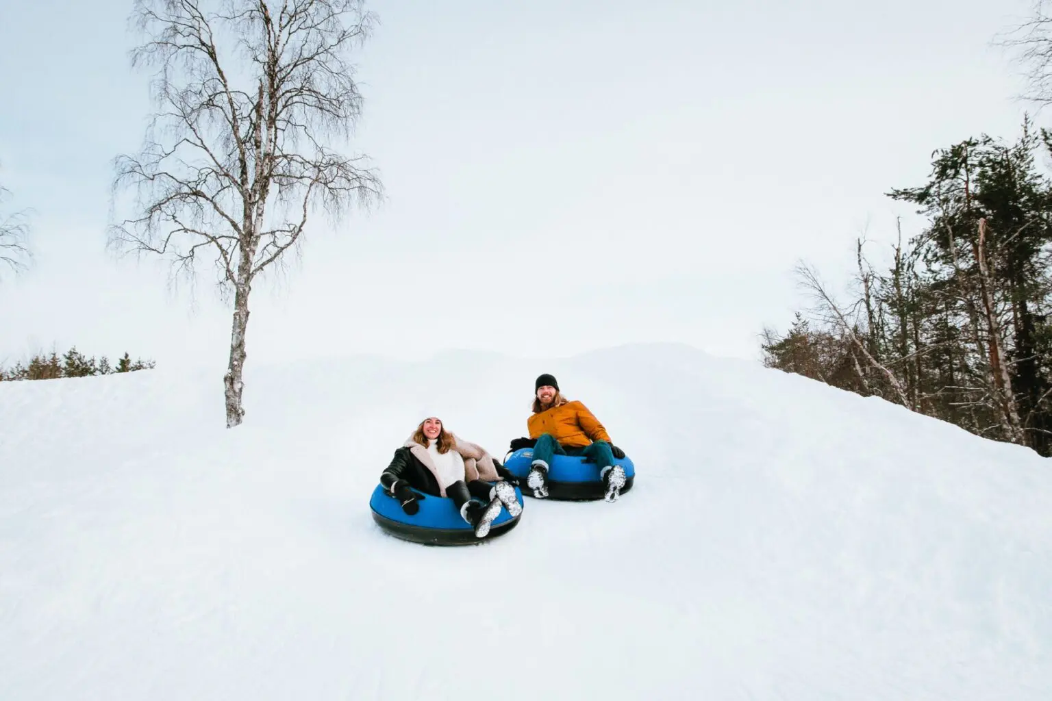 Famille Sledging Laponie