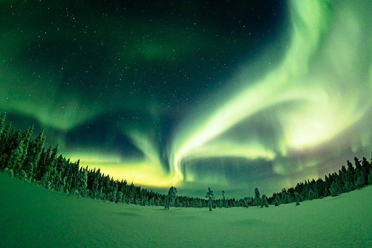 Äkäslompolo Aurores Boréales